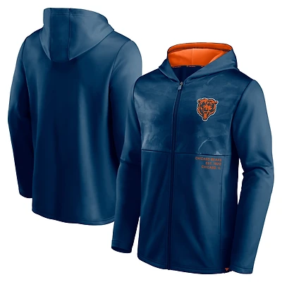 Veste à capuche entièrement zippée Fanatics pour hommes, bleu marine, Chicago Bears Defender