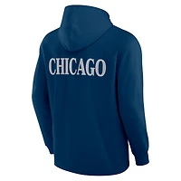 T-shirt à capuche manches longues pour homme Fanatics Navy Chicago Bears Elements Blaze Tri-Blend