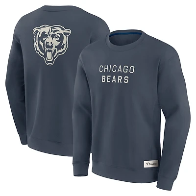 Men's Fanatics Navy Chicago Bears Elements Future Ground Lettering Pullover Sweatshirt