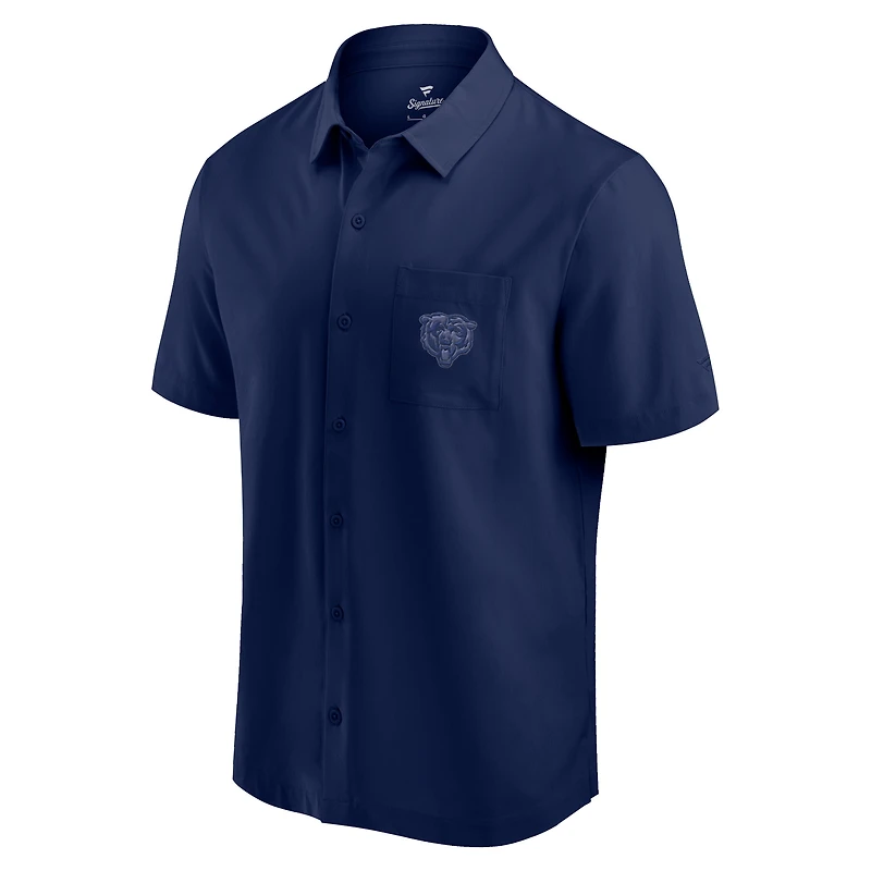 Men's Fanatics Navy Chicago Bears Front Office Button-Up Shirt