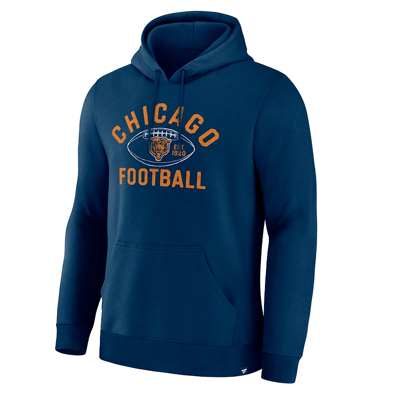 Men's Fanatics Navy Chicago Bears Fumblerooski Legacy Pullover Hoodie