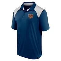 Polo primaire fanatiques des Chicago Bears pour hommes, bleu marine