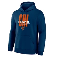 Men's Fanatics Navy Chicago Bears Right Tackle Legacy Pullover Hoodie
