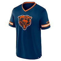 Men's Fanatics Navy Chicago Bears Stripe Stacking T-Shirt