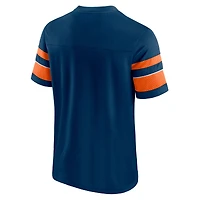T-shirt à col en V texturé Fanatics Navy Chicago Bears pour hommes