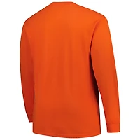T-shirt à manches longues Fanatics Orange Chicago Bears Big & Tall Clock Management Legacy pour homme