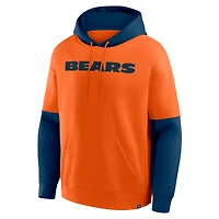 Men's Fanatics Orange Chicago Bears Helmet Pullover Hoodie