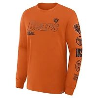 T-shirt à manches longues Fanatics Orange Chicago Bears Legacy pour homme