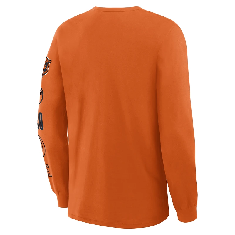Men's Fanatics Orange Chicago Bears Legacy Long Sleeve T-Shirt