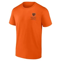 T-shirt Fanatics Orange Chicago Bears Repeat Stats pour homme