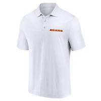 Men's Fanatics White/Navy Chicago Bears Lockup Two-Pack Polo Set