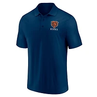 Men's Fanatics White/Navy Chicago Bears Lockup Two-Pack Polo Set