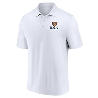 Ensemble de deux polos Throwback Chicago Bears Fanatics blanc/bleu marine pour hommes