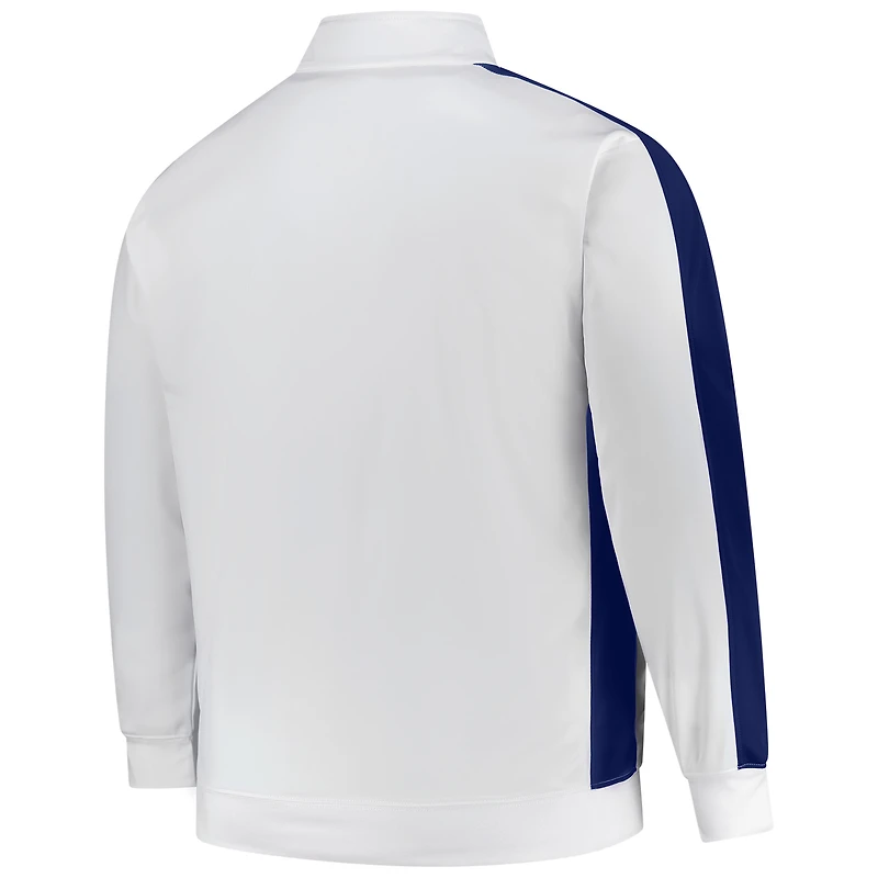 Veste de survêtement zippée en tricot Fanatics blanche Chicago Bears pour homme, grande et taille