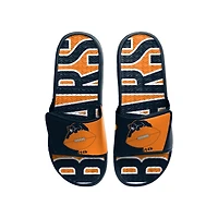 Men's FOCO Chicago Bears Retro Colorblock Logo Gel Slide Sandals