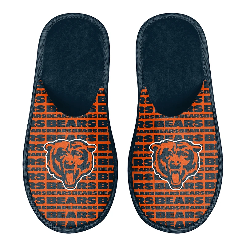 Men's FOCO Chicago Bears Scuff Logo Slide Slippers