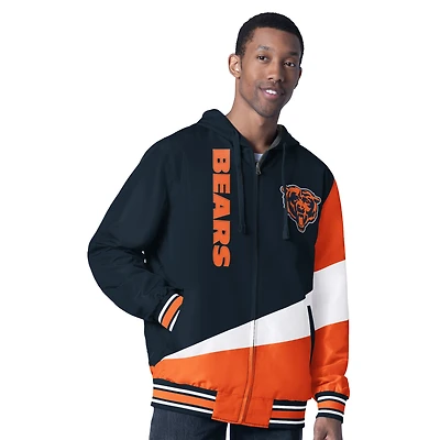 Men's G-III Sports by Carl Banks Navy/Charcoal Chicago Bears Dual Threat Reversable Full-Zip Hooded Jacket