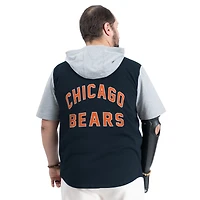 Haut boutonné magnétique adaptatif bleu marine G-III Sports by Carl Banks pour homme, équipe à domicile des Chicago Bears