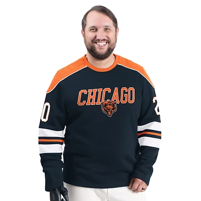 Men's G-III Sports by Carl Banks Navy Chicago Bears Adaptive Lord Stanley Crewneck Sweatshirt
