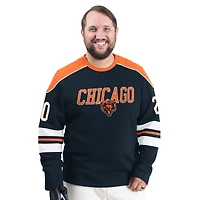 Men's G-III Sports by Carl Banks Navy Chicago Bears Adaptive Lord Stanley Crewneck Sweatshirt