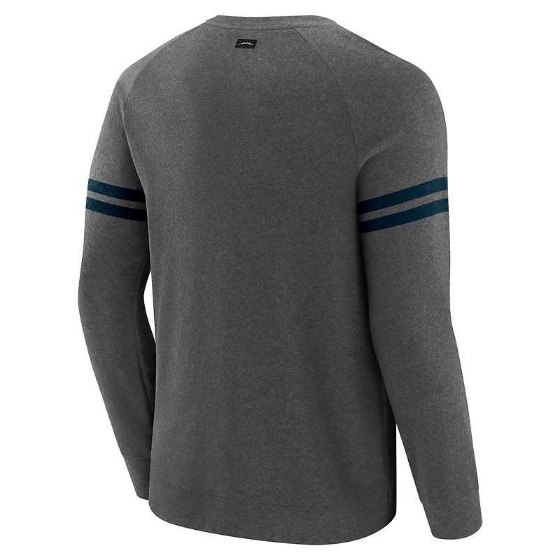 Men's J. Palmer Dark Heather Gray Chicago Bears Players Lounge Raglan Tri-Blend Sweatshirt