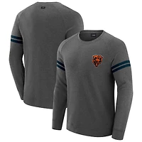 Sweat-shirt à manches longues raglan tri-blend gris chiné foncé J. Palmer pour homme des Chicago Bears