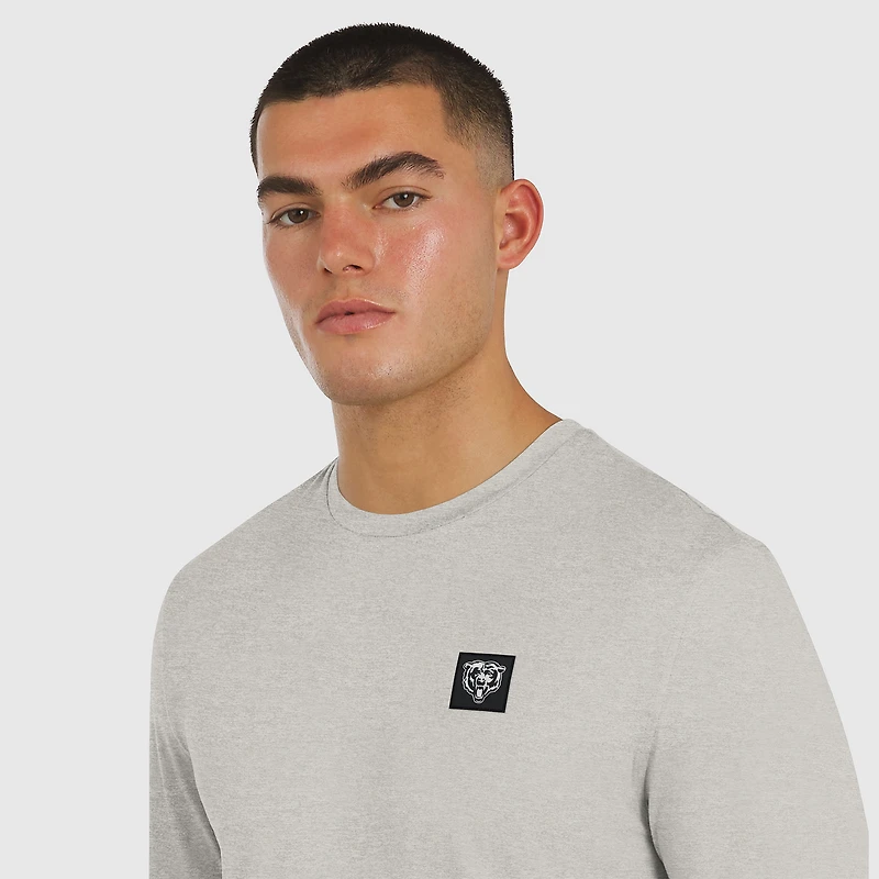 T-shirt à manches longues gris J. Palmer pour homme, motif Chicago Bears, quatre points