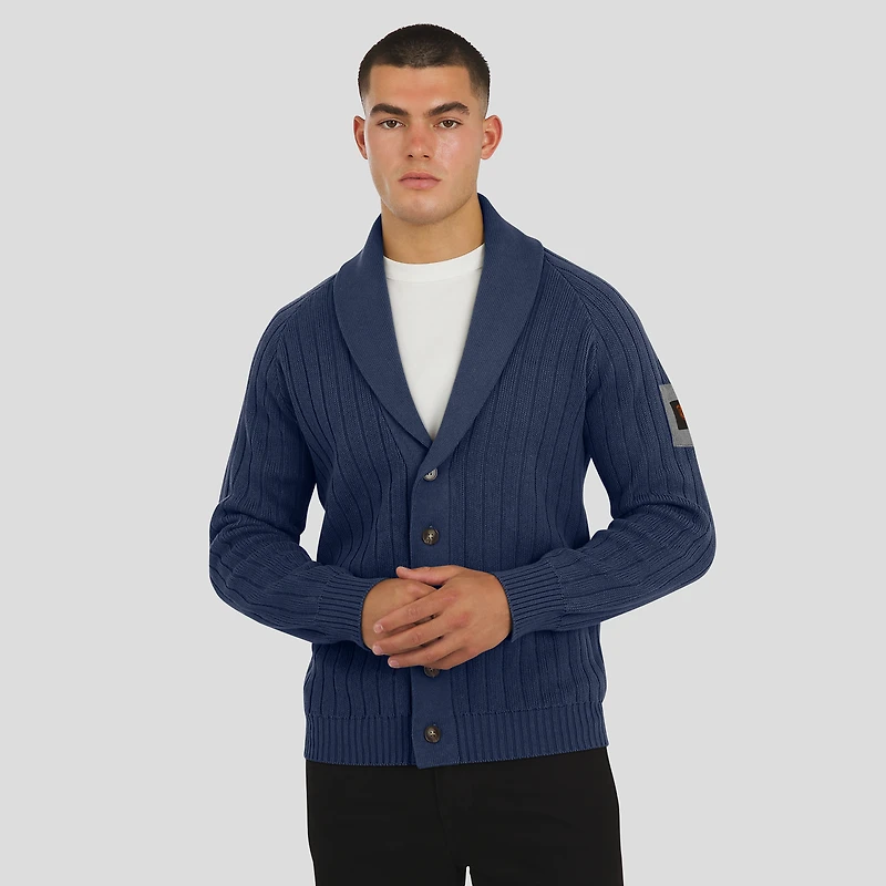 Men's J. Palmer Navy Chicago Bears The Playmaker Cardigan Raglan Sweater