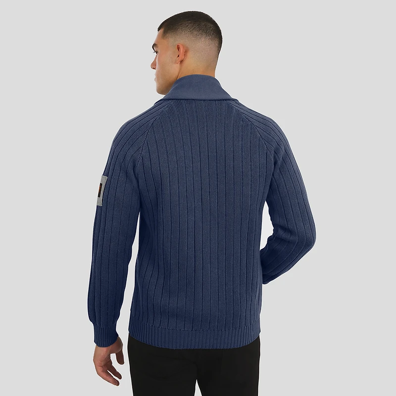 Men's J. Palmer Navy Chicago Bears The Playmaker Cardigan Raglan Sweater