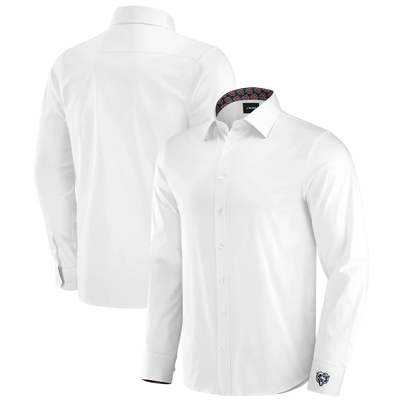 Chemise boutonnée à manches longues pour homme J. Palmer White Chicago Bears Man-In-Motion