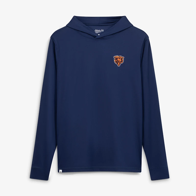 T-shirt à capuche manches longues pour homme johnnie-O Navy Chicago Bears Talon