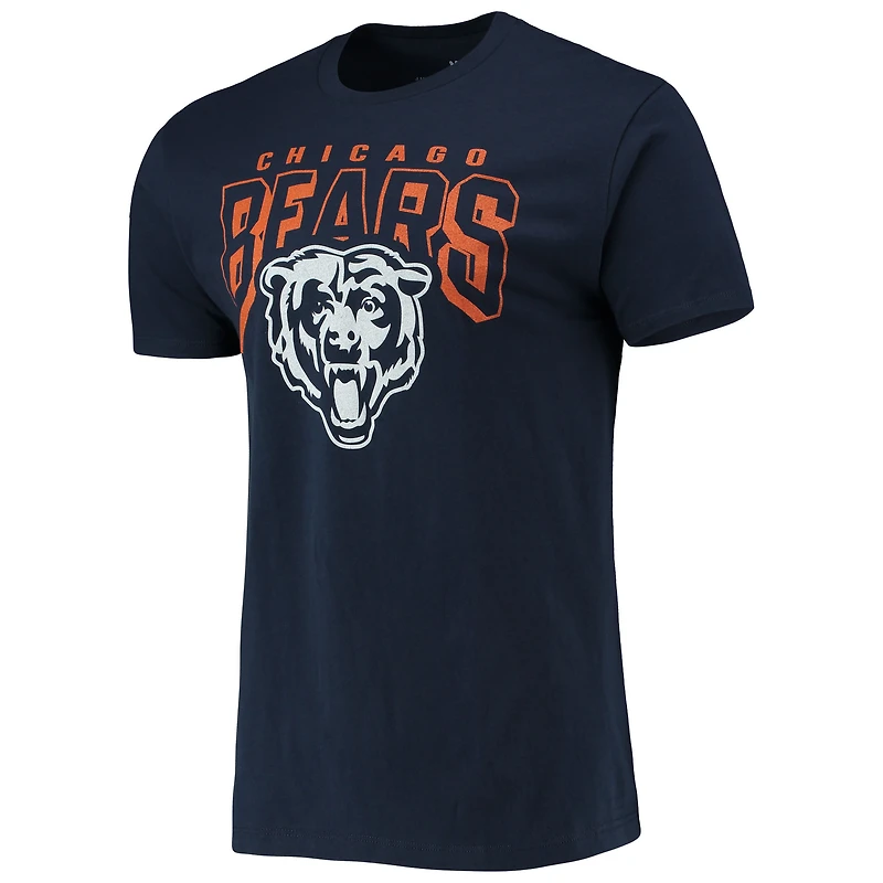 Men's Junk Food Navy Chicago Bears Bold Logo T-Shirt