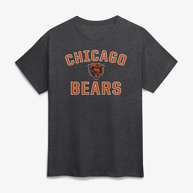 T-shirt homme en coton anthracite avec logo Chicago Bears et arche de la victoire