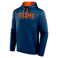 Men's Logo Athletic Navy Chicago Bears Head Start Pullover Hoodie