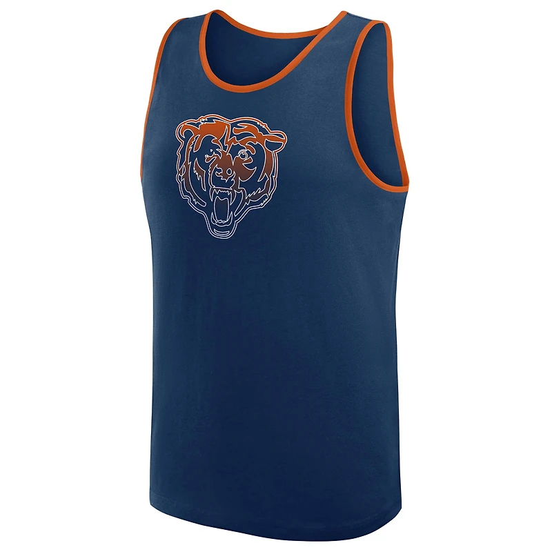 Débardeur bleu marine avec logo athlétique pour homme des Chicago Bears, succès inégalé