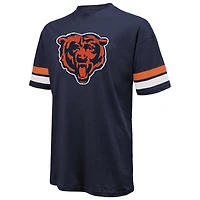 T-shirt surdimensionné pour homme Majestic Threads Caleb Williams bleu marine avec nom et numéro des Chicago Bears