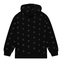 Sweat à capuche noir en polaire imprimé intégral des Chicago Bears Mitchell & Ness pour hommes