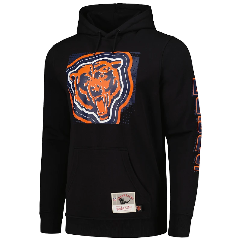 Chandail à capuchon Big Face 7.0 Chicago Bears Gridiron Classics pour homme de Mitchell & Ness, noir