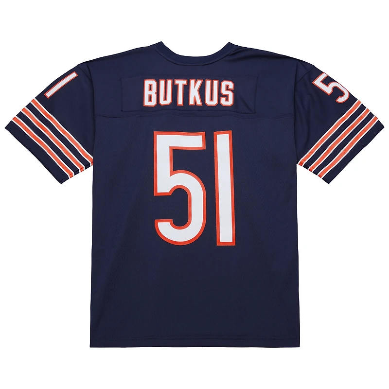 Maillot réplique Legacy Mitchell & Ness Dick Butkus bleu marine des Chicago Bears pour homme