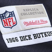 Maillot réplique commémoratif Mitchell & Ness Dick Butkus bleu marine des Chicago Bears pour homme