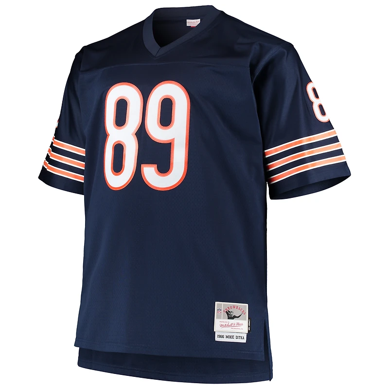 Maillot de réplique joueur retraité Mitchell & Ness Mike Ditka Navy Chicago Bears Big Tall 1966 pour hommes