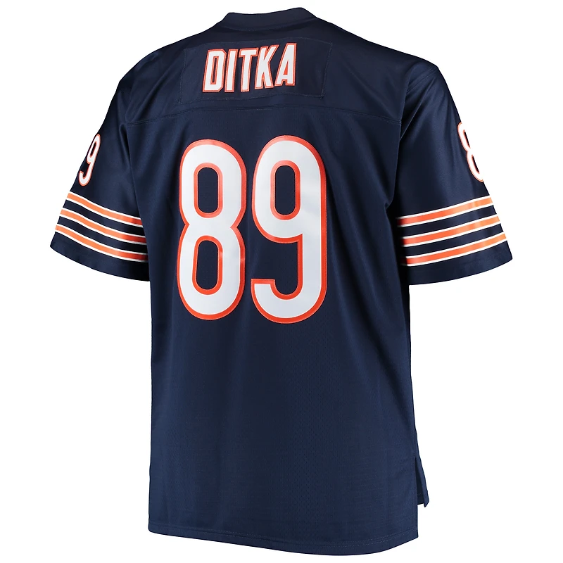 Men's Mitchell & Ness Mike Ditka Navy Chicago Bears Big Tall 1966 Retired Player Replica Jersey