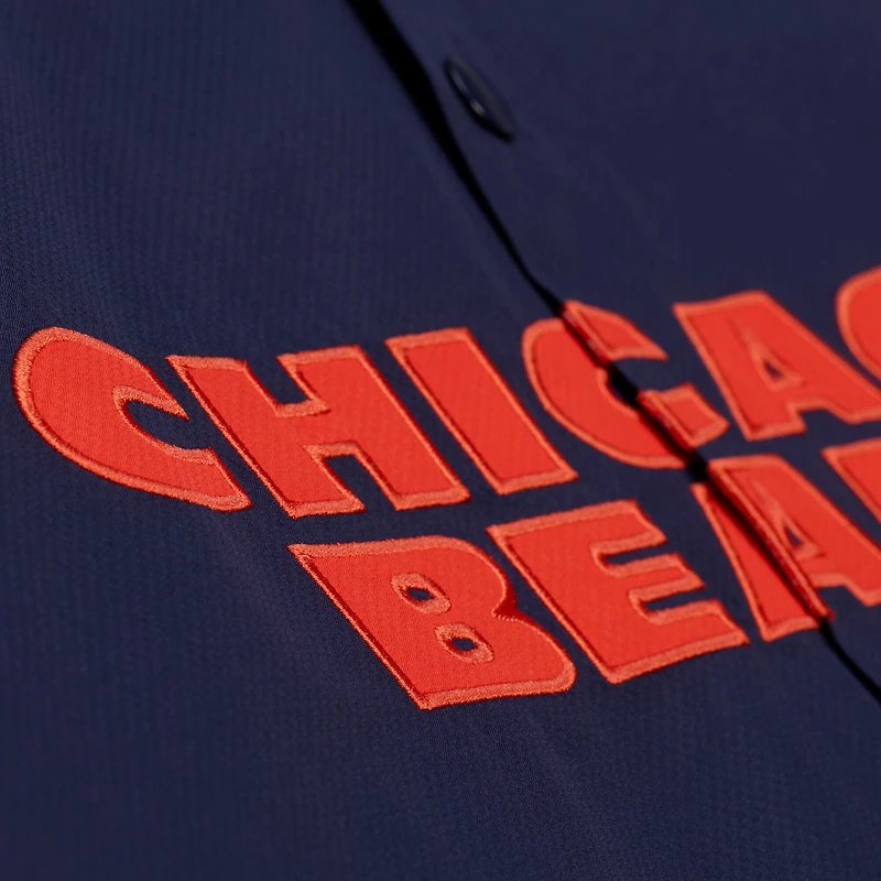 Coupe-vent à capuche Mitchell & Ness bleu marine Chicago Bears pour homme