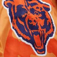 Veste à boutons-pression en satin double duvet bleu marine Chicago Bears de Mitchell & Ness pour homme