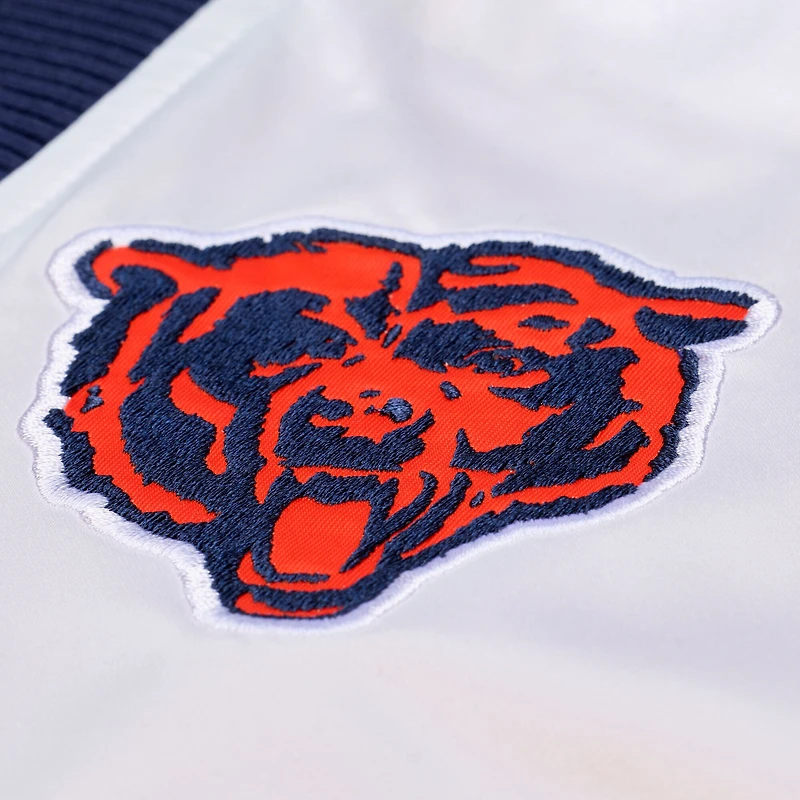 Men's Mitchell & Ness Navy Chicago Bears Head Coach Lightweight Full-Snap Satin Jacket
