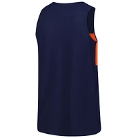 Men's Mitchell & Ness Navy Chicago Bears Retro Colorblock Tank Top