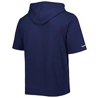 Sweat à capuche délavé manches courtes bleu marine Chicago Bears pour homme Mitchell & Ness