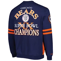 Men's Mitchell & Ness Orange Chicago Bears All Over 2.0 Pullover Sweatshirt
