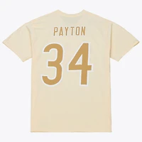 T-shirt Mitchell & Ness Walter Payton crème Chicago Bears Sandman avec nom et numéro pour homme