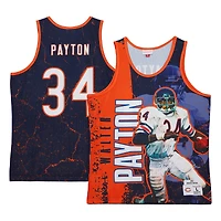 Débardeur pour hommes Mitchell & Ness Walter Payton bleu marine Chicago Bears 1983 Player Burst
